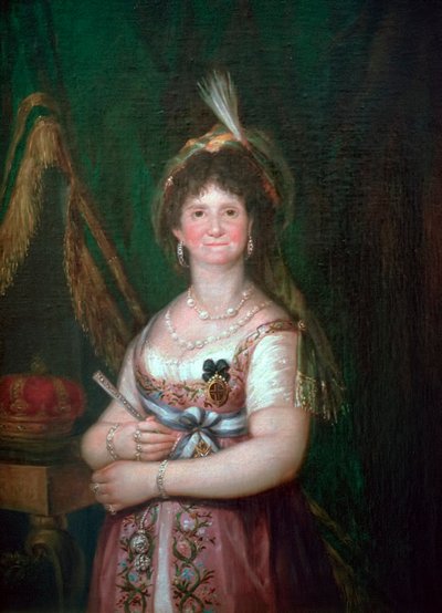 Retrato da Rainha Maria Luísa, século XVIII de Francisco de Goya