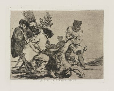 Qu? hai que hacer mas? (Que mais pode ser feito?), pl. 33 da série Los desastres de la guerra (Os Desastres da Guerra) de Francisco de Goya