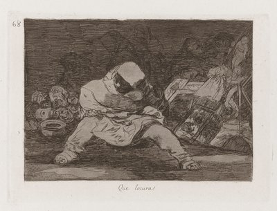 Que loucura! (Que loucura!), Placa 68 de Os Desastres da Guerra de Francisco de Goya