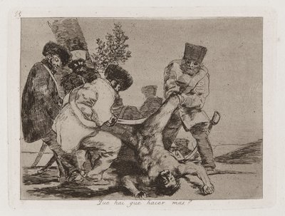 O que [sic] há para fazer mais? (O que mais pode ser feito?), Placa 33 de Os Desastres da Guerra de Francisco de Goya