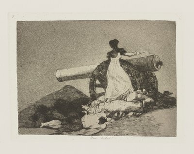 Que valor! (What Courage!), pl. 7 da série Los desastres de la guerra (Os Desastres da Guerra) de Francisco de Goya