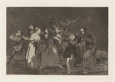 Eles curam facadas, mas não palavrões (Wounds Heal Quicker than Hasty Words), da série Los absurdos (Los proverbios) de Francisco de Goya