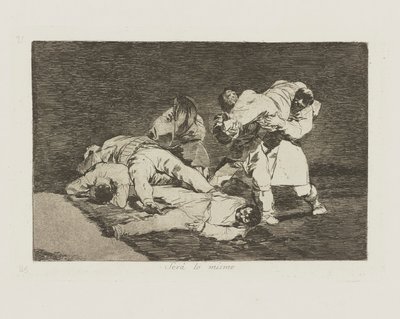 Ser? o mesmo. (Será o Mesmo.), pl. 21 da série Os Desastres da Guerra de Francisco de Goya