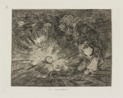 Si resucitar?? (Será que ela ressuscitará novamente?), pl. 80 da série Los desastres de la guerra (Os Desastres da Guerra) de Francisco de Goya