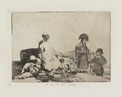 Se eles são de outra linhagem. (Talvez sejam de outra raça.), pl. 61 da série Os Desastres da Guerra de Francisco de Goya