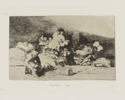 Também estes. (Estes também.), pl. 25 da série Os Desastres da Guerra de Francisco de Goya