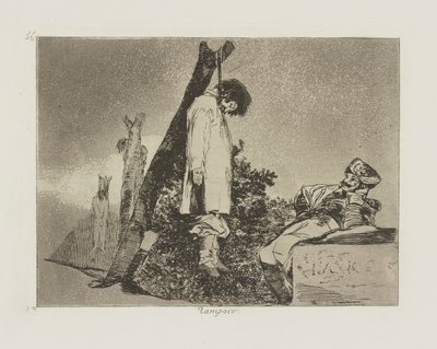 De jeito nenhum. (Não [neste caso] também.), pl. 36 da série Os Desastres da Guerra de Francisco de Goya