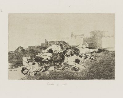 Tanto e mais. (Pior ainda.), pl. 22 da série Os Desastres da Guerra de Francisco de Goya