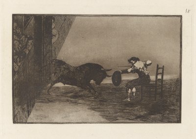 Temeridad de Martincho en la plaza de Zaragoza (A Ousadia de Martincho no Anel de Saragoça), Placa 18 de La tauromaquia de Francisco de Goya
