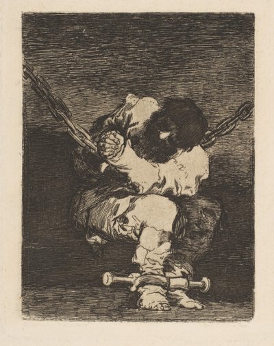 A custódia é tão bárbara quanto o crime Segurança e Bárbara como Crime, ca. 1815 de Francisco de Goya