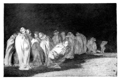 Os homens em sacos, 1819-1823 de Francisco de Goya