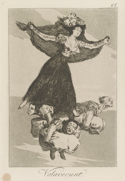 Volaverunt. (Eles Voaram.), pl. 61 da série Los caprichos de Francisco de Goya