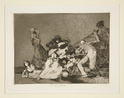 Y son fieras (And They Are Like Wild Beasts), pl. 5 from Los desastres de la guerra (The Disasters of War) de Francisco de Goya