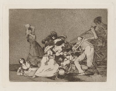 Y son fieras (And They Are Like Wild Beasts), pl. 5 da série Los desastres de la guerra (The Disasters of War) de Francisco de Goya
