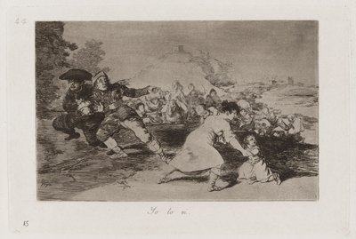 Yo lo vi (Eu vi), Placa 44 de Los desastres de la guerra (Os Desastres da Guerra) de Francisco de Goya