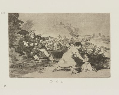 Eu o vi. (Eu Vi.), pl. 44 da série Os Desastres da Guerra de Francisco de Goya