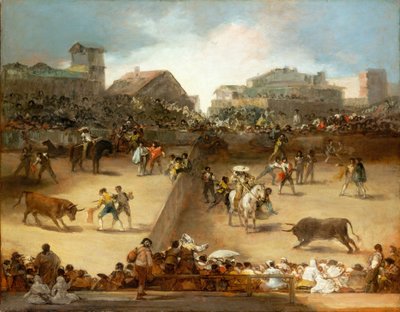 Tourada em um anel dividido de Francisco de Goya