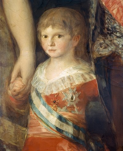 A família de Carlos IV da Espanha. 1800-01. Detalhe: Infante Francisco de Paula Antonio de Francisco de Goya