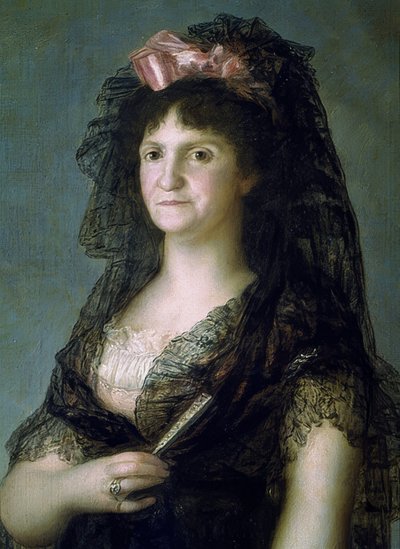Retrato de Maria Lusia com Mantilla. 1799. Detalhe de Francisco de Goya
