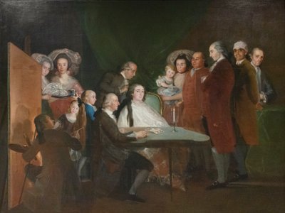 A família do bebé Don Luis de Bourbon de Francisco Jose de (school of) Goya