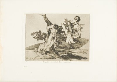 Um feito heroico! With Dead Men!, placa 39 de The Disasters of War de Francisco Jose de Goya y Lucientes
