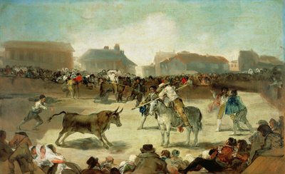 A Village Bullfight (óleo sobre tela) de Francisco de Goya