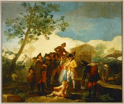 Um cego a tocar guitarra ... (pintura sobre tela) de Francisco Jose de Goya y Lucientes