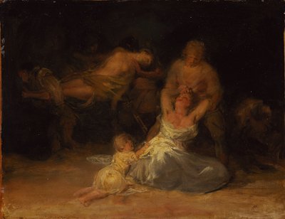 Ato de violência contra duas mulheres de Francisco Jose de Goya y Lucientes
