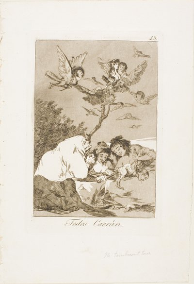 All Will Fall, placa 19 de Los Caprichos de Francisco Jose de Goya y Lucientes