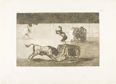 Outra loucura dele no mesmo ringue, placa 19 de The Art of Bullfighting de Francisco Jose de Goya y Lucientes