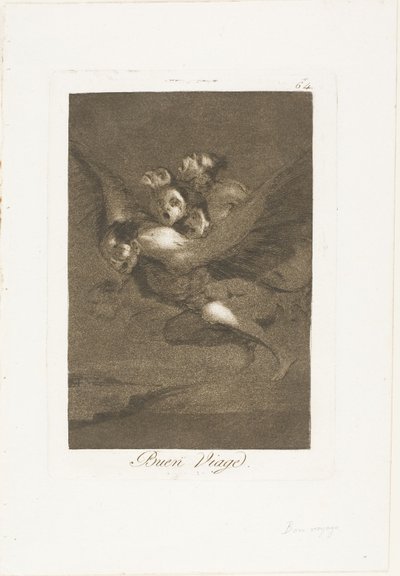 Boa viagem, placa 64 de Los Caprichos de Francisco Jose de Goya y Lucientes