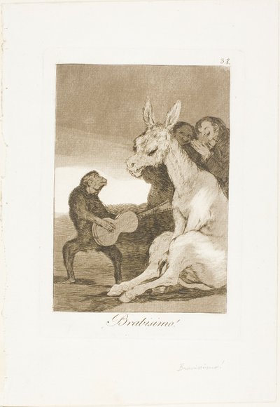 Bravo!, placa 38 de Los Caprichos de Francisco Jose de Goya y Lucientes