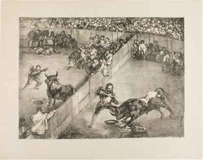 Tourada em um ringue dividido, de The Bulls of Bordeaux de Francisco Jose de Goya y Lucientes