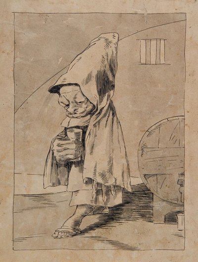 Caricatura de um monge de Francisco Jose de Goya y Lucientes