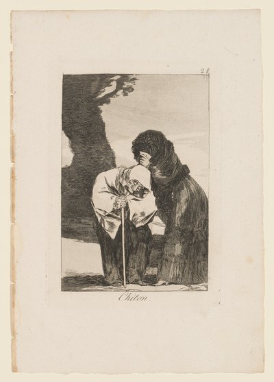 Chiton, placa de "Los Caprichos", 1799 de Francisco de Goya