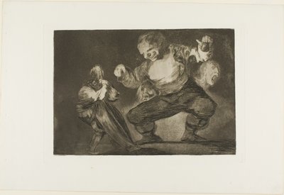 Dancing Giant, de Disparates, publicado como placa 4 em Los Proverbios de Francisco Jose de Goya y Lucientes