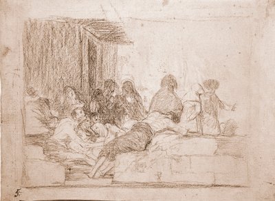 Destres da guerra: Reclamações vaidosas (desenho preparatório de Francisco de Goya