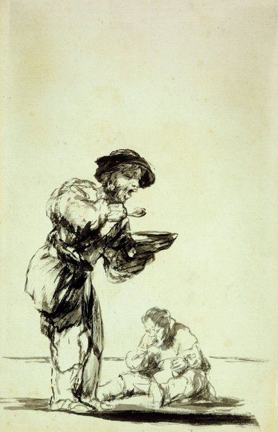 Aqueles que escapam do trabalho acabam assim de Francisco de Goya