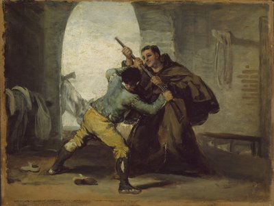 Frei Pedro tira a arma de El Maragato, c.1806 de Francisco de Goya
