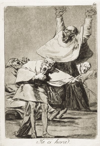 GOYA Y LUCIENTES, Francisco de (1746-1828). Chegou a hora. 1797-1799. (21 x 14