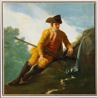 Caçador sentado junto a uma fonte ... (pintura sobre tela) de Francisco Jose de Goya y Lucientes