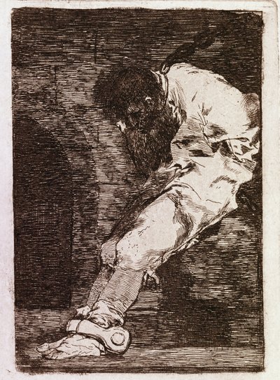 Se for um criminoso ele morre rapidamente (Aquatint, c.1810) de Francisco de Goya