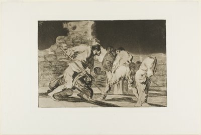 É incrível - e fomos feitos por Deus, placa seis de Los Proverbios de Francisco Jose de Goya y Lucientes
