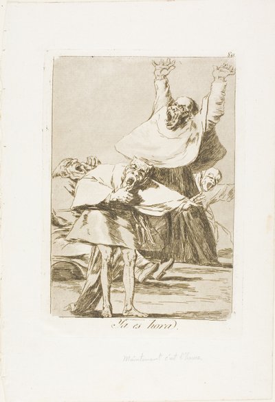 É hora, placa 80 de Los Caprichos de Francisco Jose de Goya y Lucientes