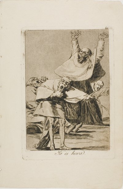 É hora, placa 80 de Los Caprichos de Francisco Jose de Goya y Lucientes