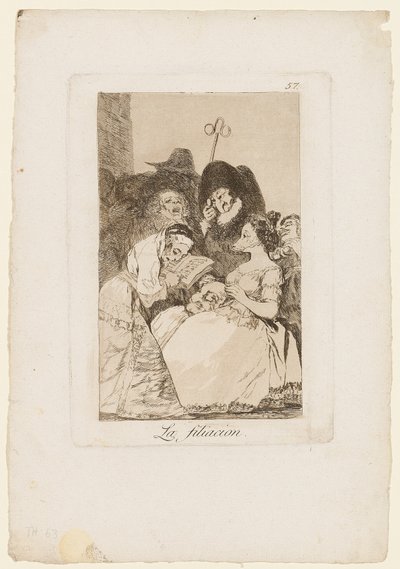 A filiação, placa de "Los Caprichos", 1799 de Francisco de Goya