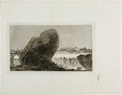 Paisagem com cascata de Francisco Jose de Goya y Lucientes