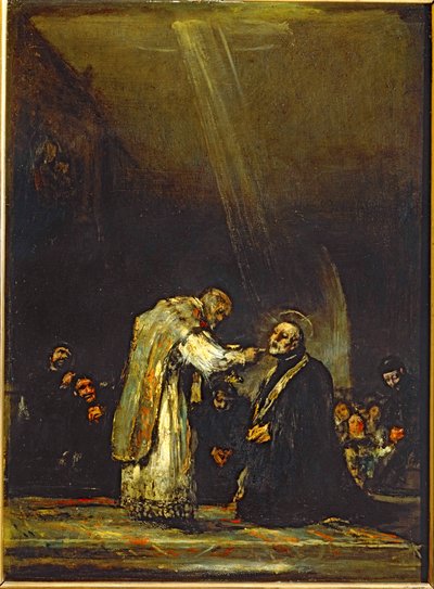 Última comunhão de São José de Calasanz ... (pintura sobre madeira) de Francisco Jose de Goya y Lucientes