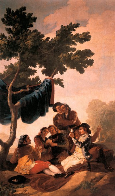 ""Os Jogadores de Cartas"" Pintura de Francisco de Goya y Lucientes (1746-1828) para uma tapeçaria feita no Real Manufatura de Tapeçarias para a sala de jantar do Palácio El Pardo em 1778. Museu do Prado. Madri de Francisco Jose de Goya y Lucientes