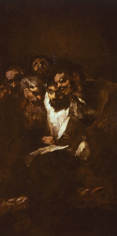 Homens lendo por Francisco de Goya (1746-1828) de Francisco Jose de Goya y Lucientes